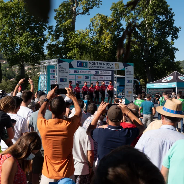 Departure from Mont Ventoux, ascent 2020 from Vaison-la-Romaine.