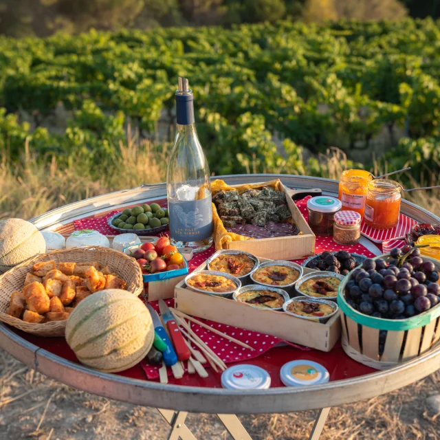 Apéro perché Youpi Tours auf dem Weingut La Fille des Vignes zum Abschied von Marine
