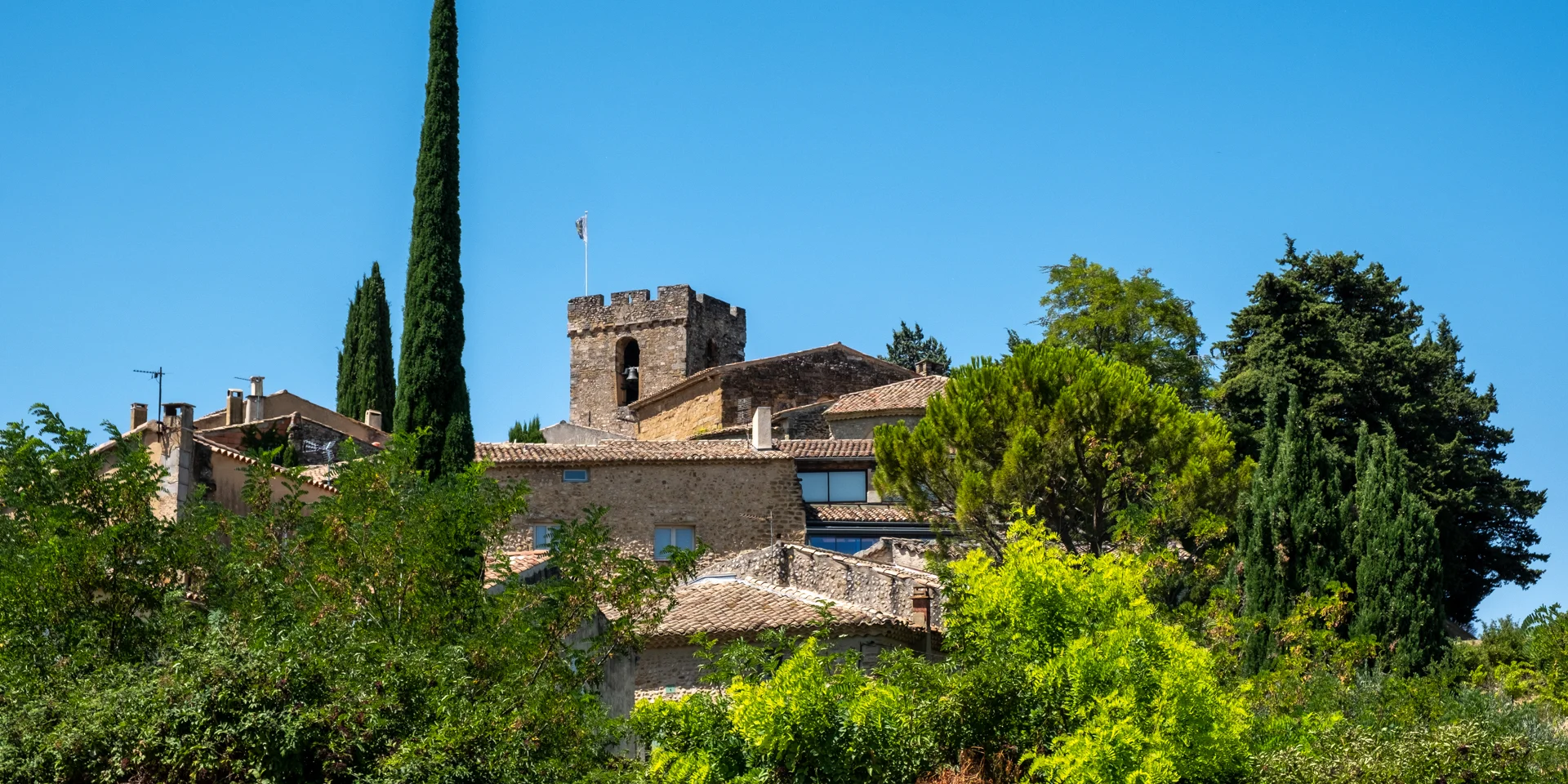 View of the village of Villedieu