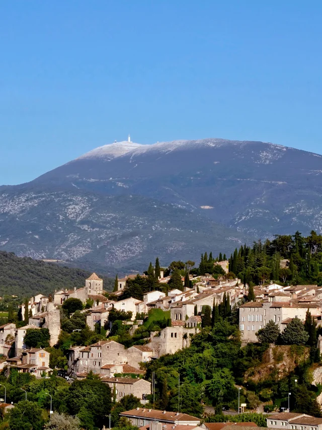 Vaison-la-Romaine mit dem Mont Ventoux im Hintergrund