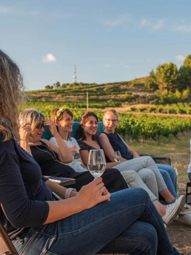 Apéro perché Youpi Tours auf dem Weingut La Fille des Vignes zum Abschied von Marine