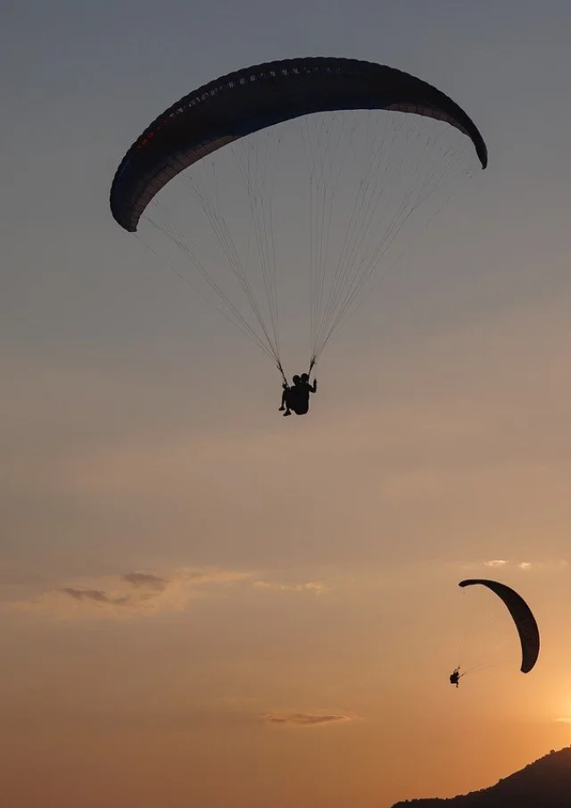 Gleitschirm Sonnenuntergang