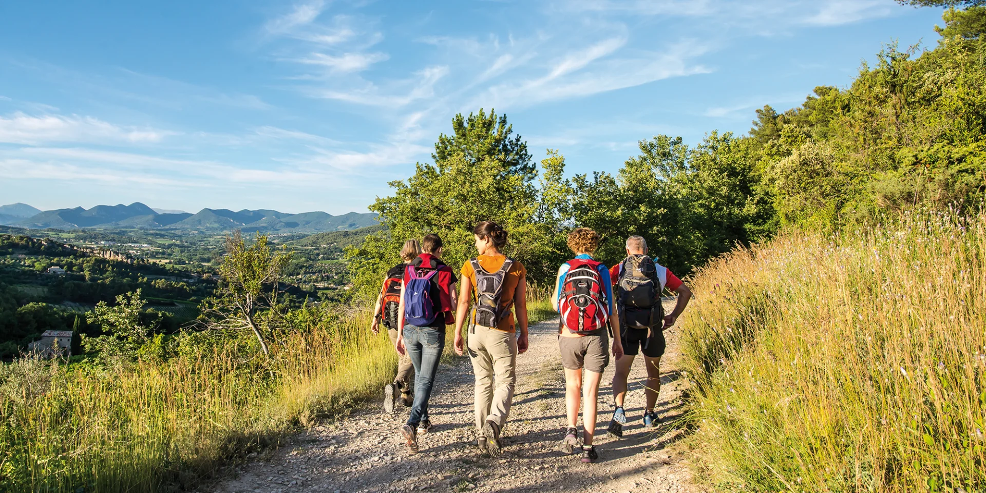 Wanderung in den Hügeln von Crestet